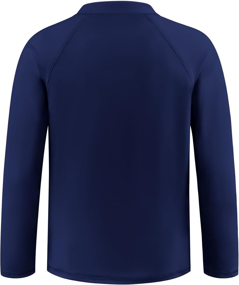 Semois Boys UPF 50+ Rash Guard Toddler Zipper Swim Shirts Long Sleeve Zip Up Sun Protection Rashguard Water Beach Shirts Quick Dry - Image 2